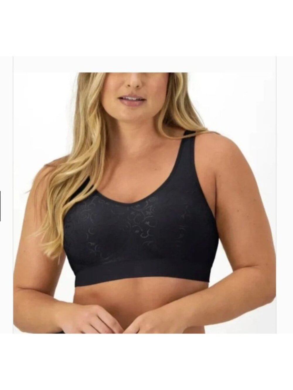 NWT Bali Bra 2-Pack Women's XL Black & Nude Wirefree Seamless B0489 - Picture 2 of 8